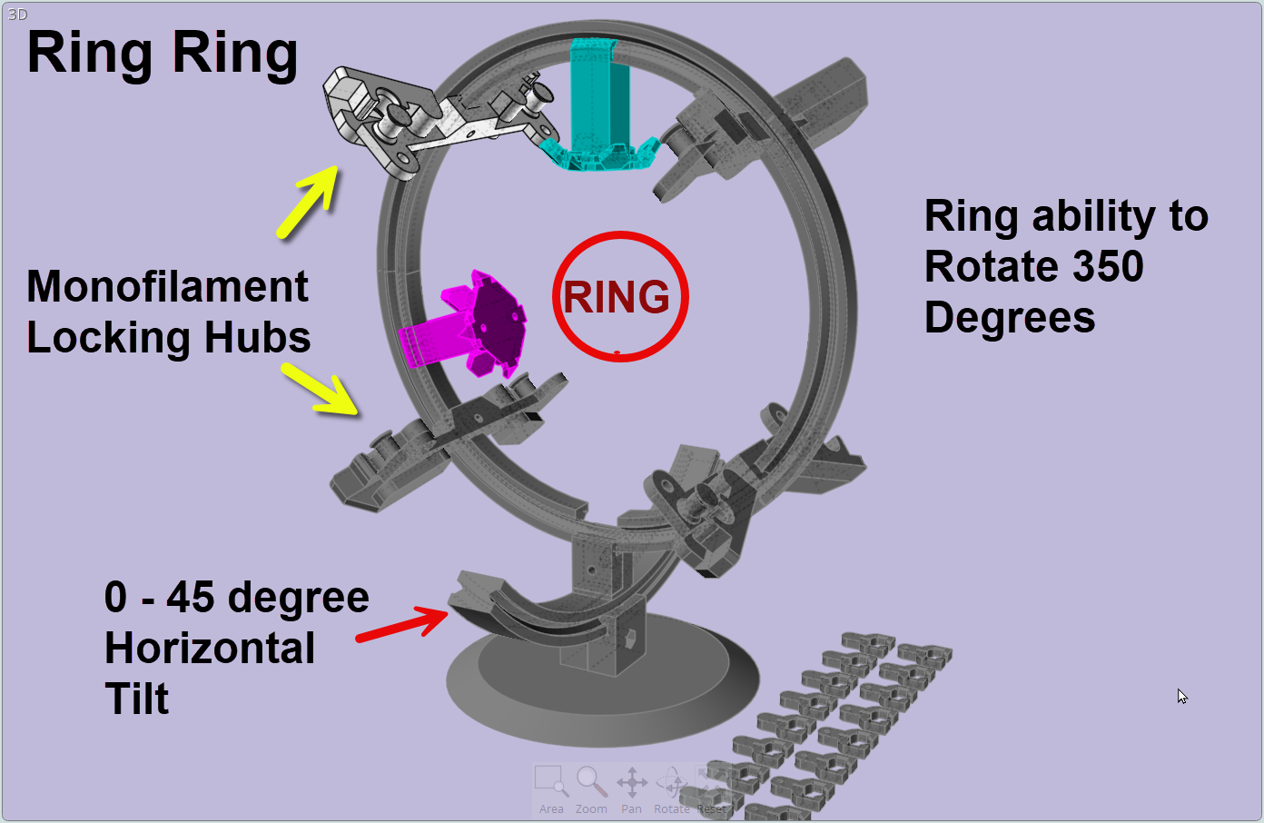 160mm Ring for holding Rings During Scanning