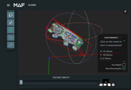 Using THREE's Size Tool