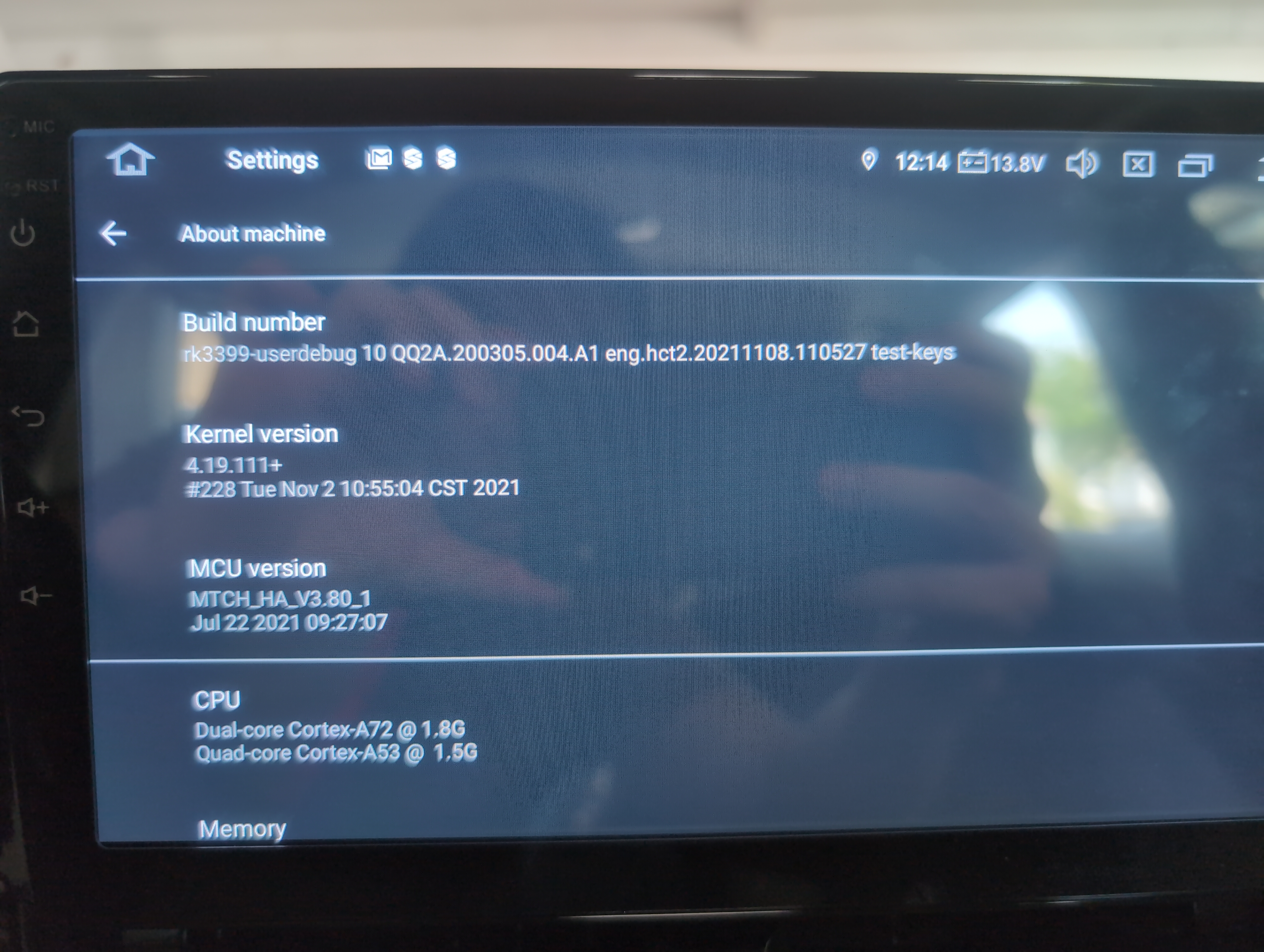PX6 Android Settings