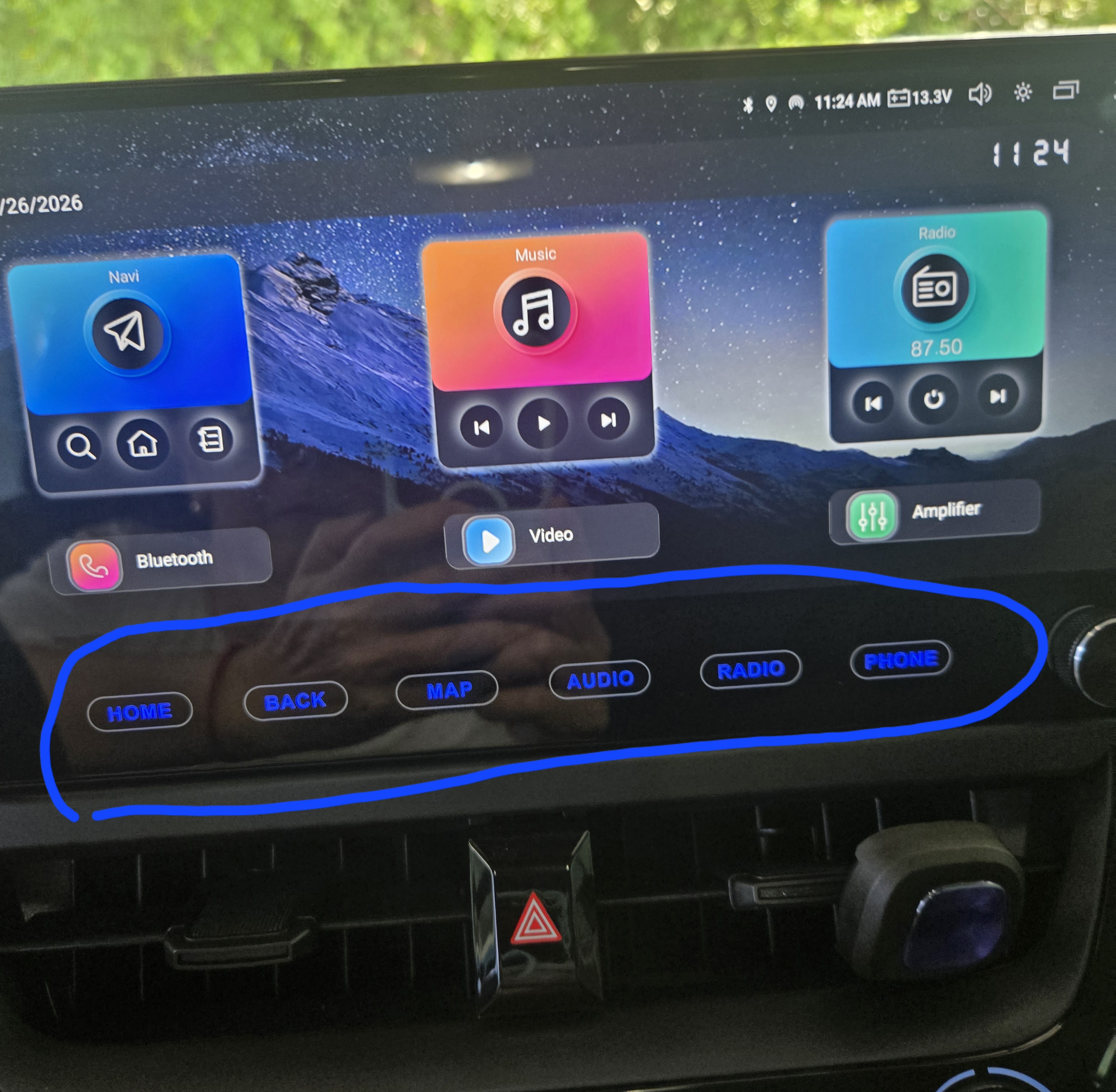 Bottom screen buttons