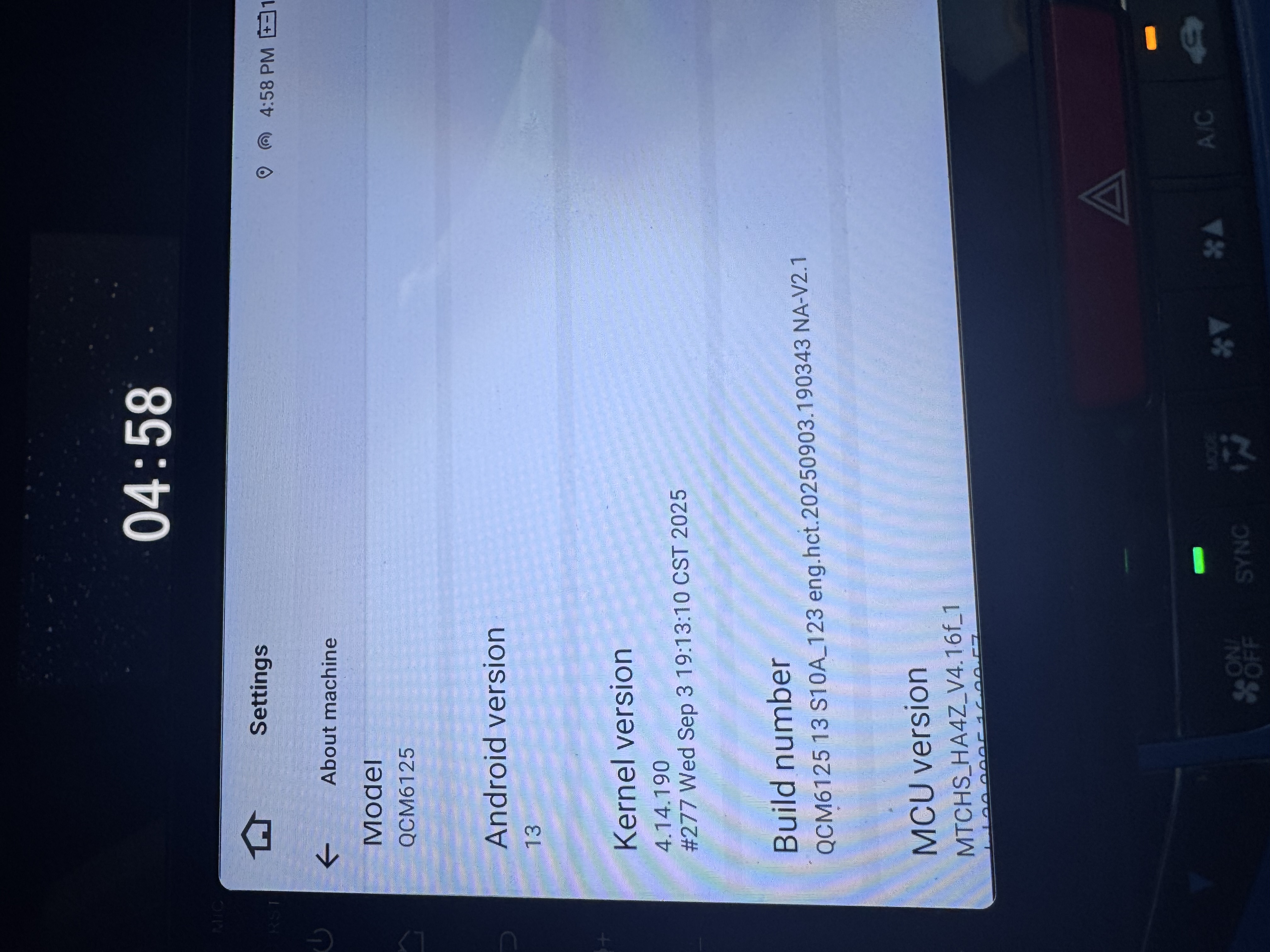 Head Unit Specs