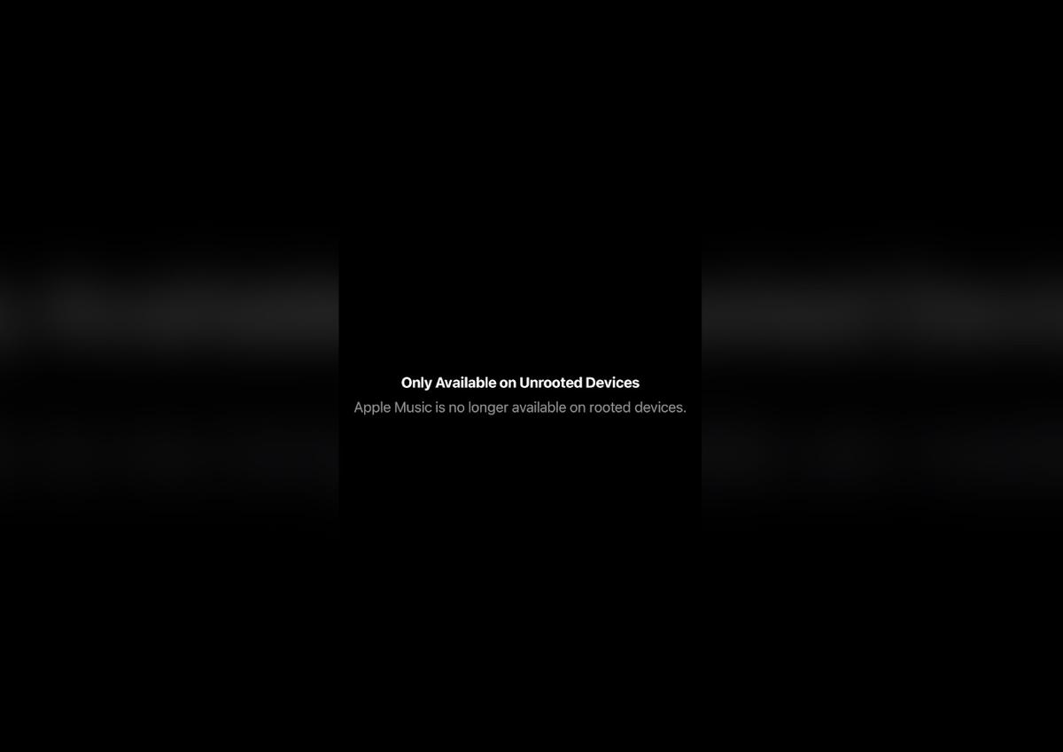 Apple Music rooted error