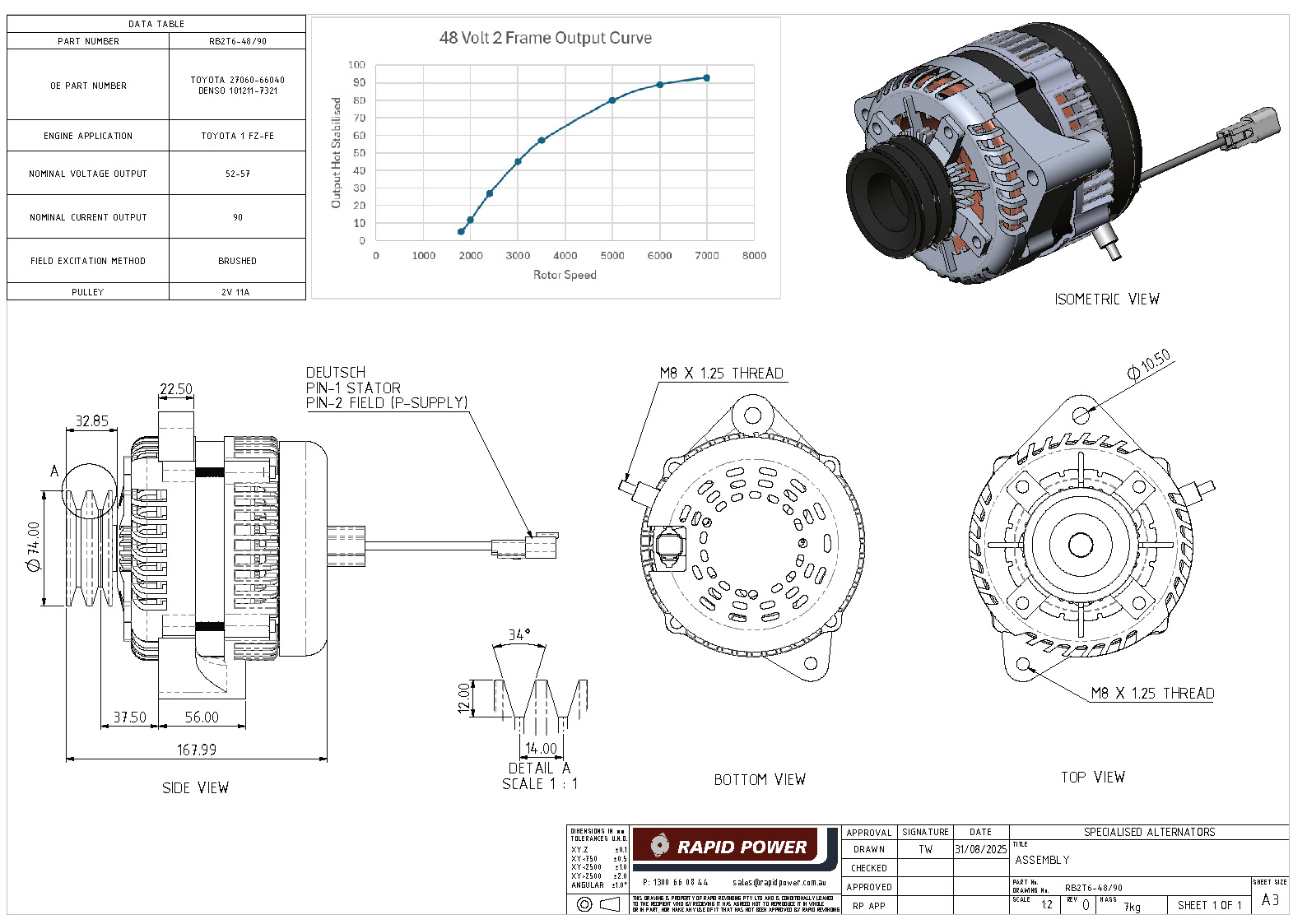 1FZ-FE Alternator