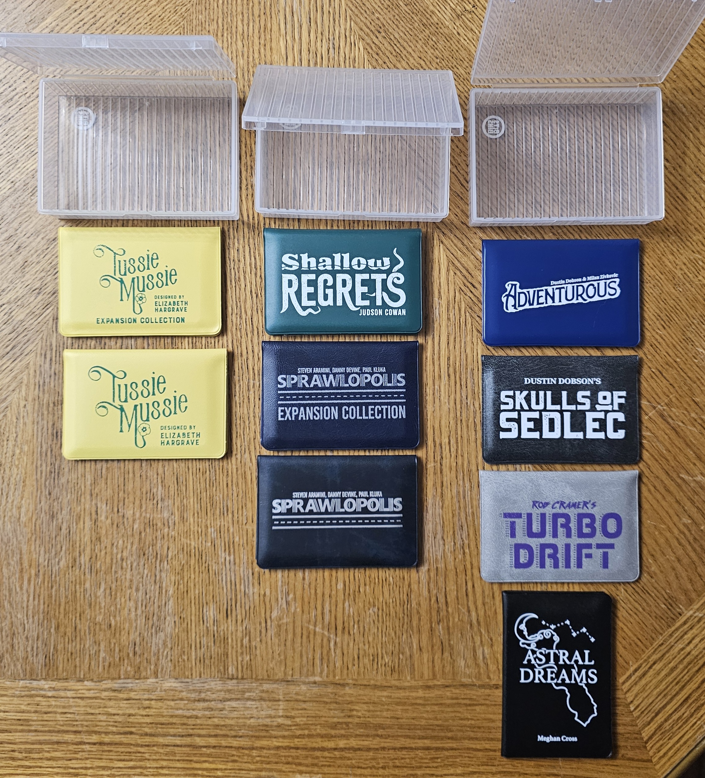 Tarot boxes w/various games by Button Shy