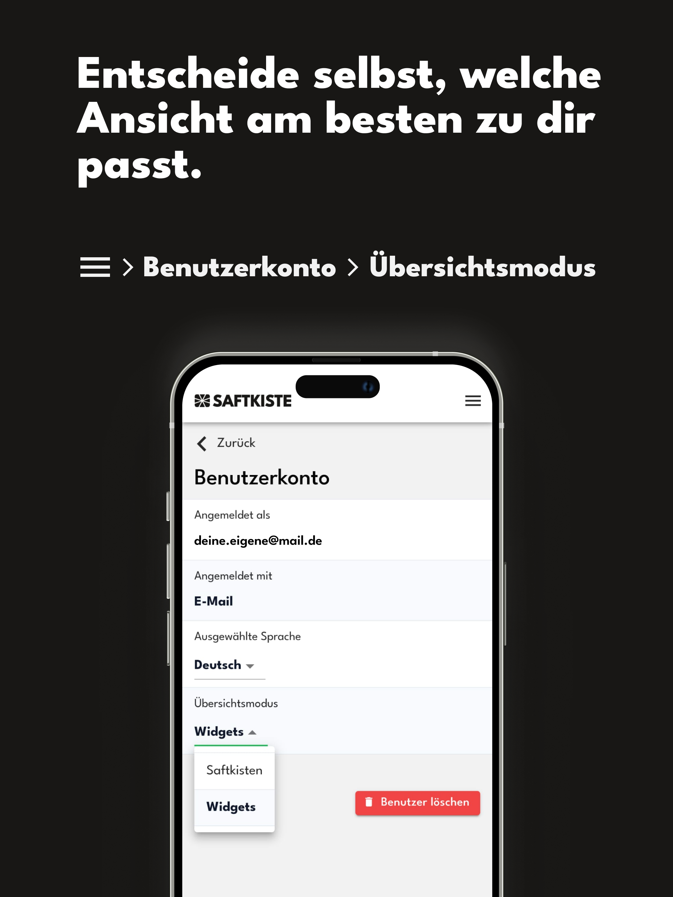 Ansicht ausw&auml;hlen
